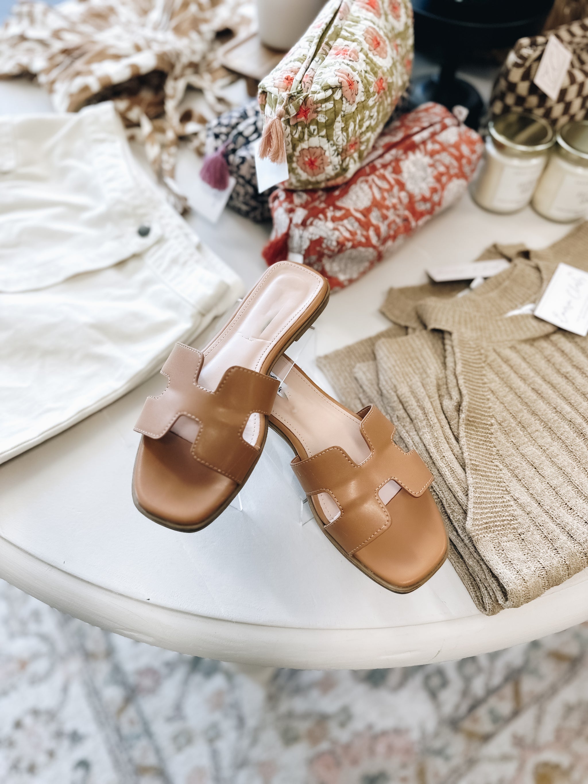 Kelly Sandals-Tan  Emerson Charles
