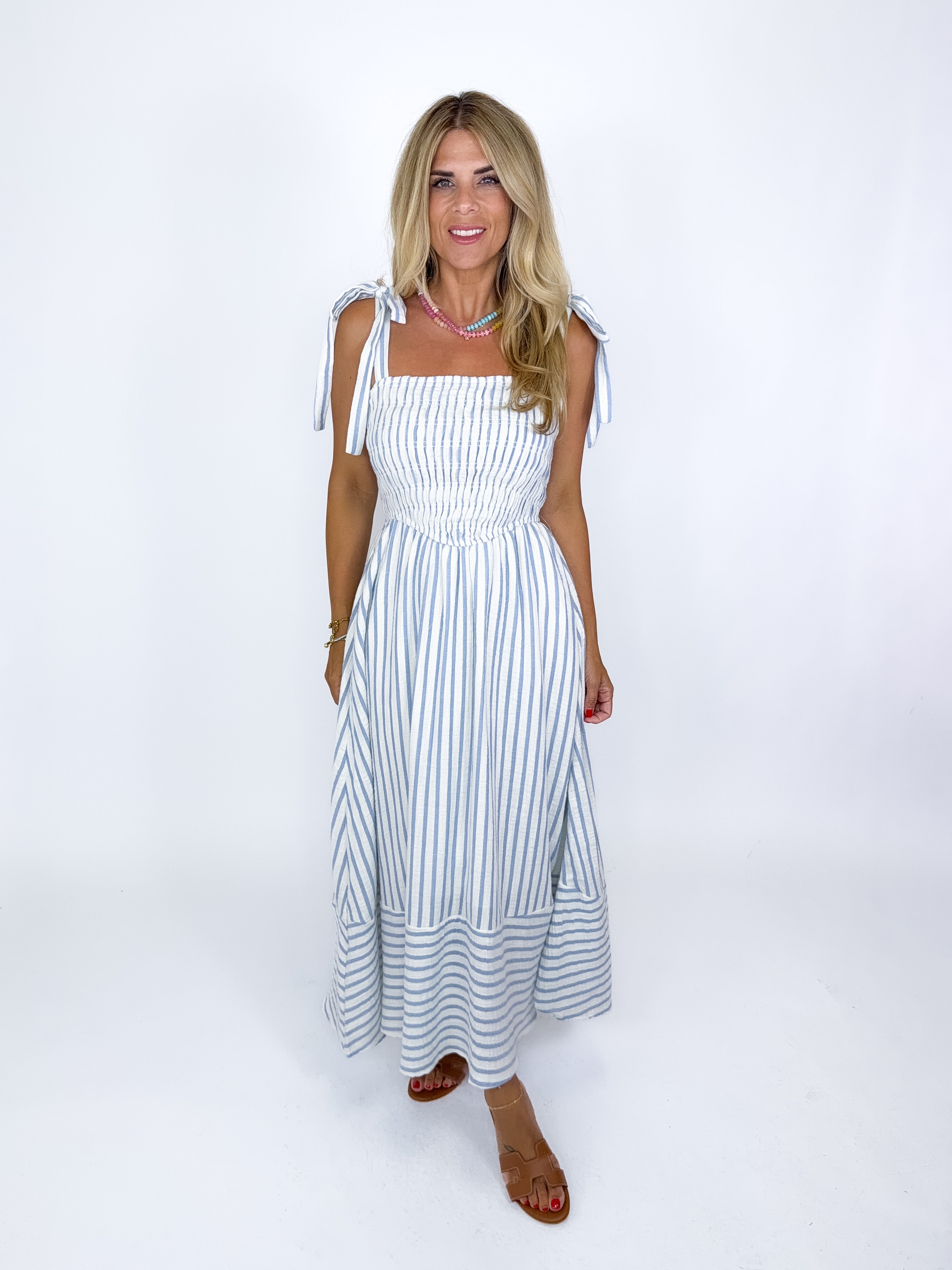 dress blue charles John Charles 66775 Blue Carnation Dress